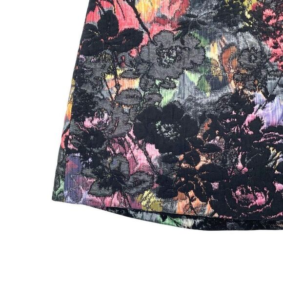 Alice + Olivia Riley jacquard Floral High Waist Rainbow Flower Mini Skirt Sz 0 - Picture 4 of 9